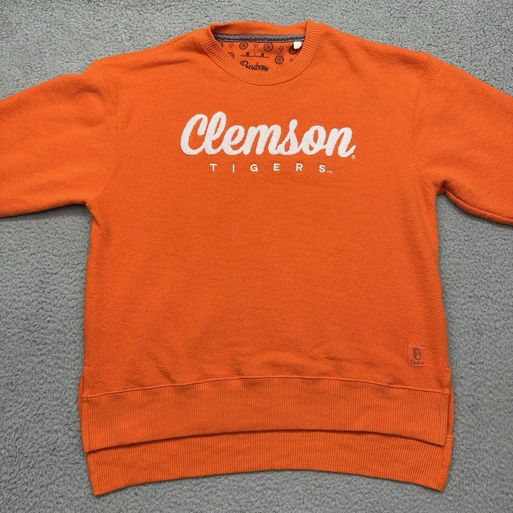 Pressbox 65F65SS5 Womens Medium Clemson University Tigers Crewneck Sweatshirt